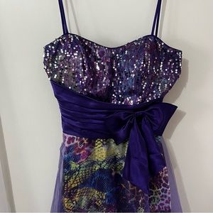 Purple Colorful Prom Dress